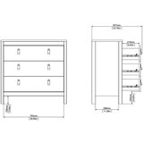 Tvilum Sivo-bež komoda 82x80x38 cm Madrid – | shoptok.hr