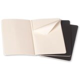 Moleskine Beležnica Cahier Journals LG mehke platnice, črn - karo, 3 kosi | Shoptok.si