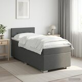  Boxspring krevet s madracem Tamnosiva 80 x 200 cm Tkanina - Tamnosiva 80 x 200 cm Prošiveno gumbima Cijene