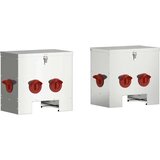 vidaXL hranilica za piliće 2 pcs srebrno 60.5 x 29 x 51 cm | shoptok.hr