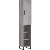 Maison Chic Visoka omara - Komoda - Predalnik siva sonoma 34,5x34x180 cm inženirski les, (21721267) Cene