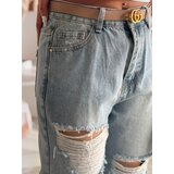 DStreet Spodnie damskie jeansowe wide leg z dziurami NOWISTA niebieskie | Eponuda.ba