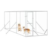 Vanjski kavez za pse srebrni 2 x 6 x 2 m od pocinčanog čelika | shoptok.hr