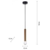 LEUCHTEN DIREKT 15617-60 - Luster na sajli BRUNA 1xE27/60W/230V mesing | Eponuda.com