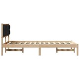  Konstrukcija postelje z vzglavjem Črna 135 x 190 cm blago, (5000084271) | Shoptok.si