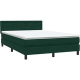 Box Spring krevet s madracem tamno zeleni 160x220 cm baršun | shoptok.hr