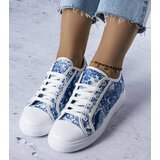 Gemre White-blue fabric sneakers Aucoin | Shoptok.si