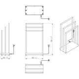  Instal Projekt - Električni sušač MOBE 105W 90x50 cm bela | Eponuda.com