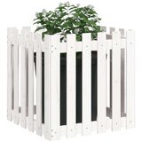  Sadilica s izgledom ograde bijela 60x60x60 cm od borovine | shoptok.hr