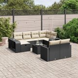  11-dijelni set vrtnih sofa od poliratana s jastucima crni | shoptok.hr