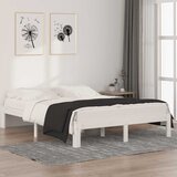 Okvir za krevet od masivne borovine bijeli 140 x 190 cm | shoptok.hr
