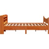  Okvir kreveta s uzglavljem voštano smeđi 120x200 cm od borovine | shoptok.hr