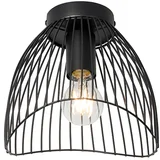 Dizajn stropna svetilka črna 20 cm - Pua