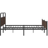  Metalni okvir kreveta bez madraca smeđa boja hrasta 200x200 cm | shoptok.hr