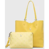 U.S. Polo Assn. Dvostranska torba rumena barva