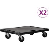  Transportna kolica 2 kom crna 58 x 38 x 12 cm polipropilenska | shoptok.hr