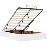 vidaXL Otomanski posteljni okvir z vzmetnico bel 120x200 cm um. usnje | Shoptok.si