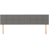  Uzglavlja tamnosiva 200x5x78/88 cm od tkanine | shoptok.hr