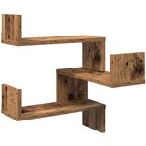 vidaXL Stenska polica 2 kosa starinski les 40x40x49,5cm inženirski les | Shoptok.si