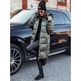 DStreet Kurtka zimowa damska ULTRAWAY pikowana z kapturem zielona | Shoptok.si