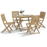 vidaXL 5-dijelni vrtni blagovaonski set od masivnog bagremovog drva | shoptok.hr