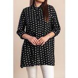 Fenzy Duga Bluza Plus Veličine S Printom Točkica, Crna | shoptok.hr