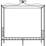  Okvir za krevet s nadstrešnicom sivi metalni 100 x 200 cm | shoptok.hr