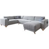 Miuform Svetlo siva raztegljiva/s prostorom za shranjevanje kotna sedežna garnitura (levi kot/v obliki črke "U") Classy Sophie – | Shoptok.si