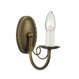 Elstead Lighting Elstead Minster Stenska svetilka s svečo, 1 lučka, črna, zlata, E14, (22099304) | Shoptok.si