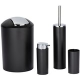 Wenko Crni plastičan set pribora za kupaonicu Calvo – | shoptok.hr