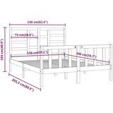  Posteljni okvir trden les 150x200 cm, (20646228) | Shoptok.si
