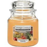Yankee Candle Home Inspiration sveča v kozarcu Exotic Fruits - Medium Cene
