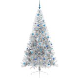  Umjetno predsvijetljeno božićno drvce Srebrno 240 cm PET | shoptok.hr