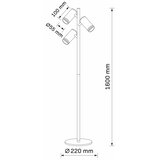  podna lampa paris 3xGU10/12W/230V crna | Eponuda.com