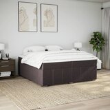  Krevet s oprugama i madracem tamnosmeđi 200x200 cm od tkanine | shoptok.hr