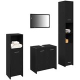  Set namještaja za kupaonicu 4 pcs Crni hrast Konstruirano drvo | shoptok.hr