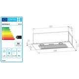  Kuhinjska napa za ispod ormarića 60 cm crna BE-50 | shoptok.hr