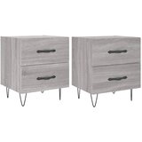 Maison Chic Dvo delni komplet Nočne omarice - Nočne mize siva sonoma 40x35x47,5 cm inženirski les, (21688385) Cene