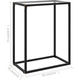 vidaXL konzolni stol prozirni 60 x 35 x 75 cm od kaljenog stakla | shoptok.hr