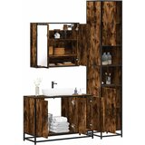 Maison Chic Kopalniški sestavi - Kopalniška garnitura 3-delna dimljeni hrast inženirski les, (21787893) | Shoptok.si