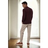 Dewberry 64721 Half Turtleneck Woolen Mens Knit Sweater-BORDEAUX | shoptok.hr