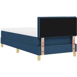 Box Postelja z vzmetnico z vzmetnico Modra 100 x 200 cm blago | Shoptok.si