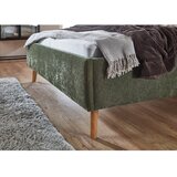 Meise Möbel Kaki zelena oblazinjena zakonska postelja s prostorom za shranjevanje z letvenim dnom 180x200 cm Nova – | Shoptok.si