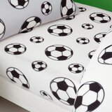 Catherine Lansfield Bela napenjalna enojna otroška rjuha iz flisa 90x190 cm Football – | Shoptok.si