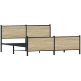  Metalni okvir kreveta bez madraca boja hrasta sonome 183x213 cm | shoptok.hr