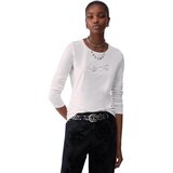 Liu Jo Majice z dolgimi rokavi BASIC T-SHIRT TF6245 JS003 Bela Cene