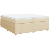 vidaXL Krevet s oprugama i madracem krem 200 x 200 cm od tkanine | shoptok.hr