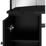  Kutni toaletni stolić s LED svjetlima crni 111 x 54 x 141,5 cm | shoptok.hr