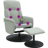 vidaXL Masažni naslanjač z oporo za noge svetlo siv žamet, (20957455) | Shoptok.si