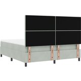 Box Spring Krevet s Madracem Svjetlosiva Super King Baršun | shoptok.hr
